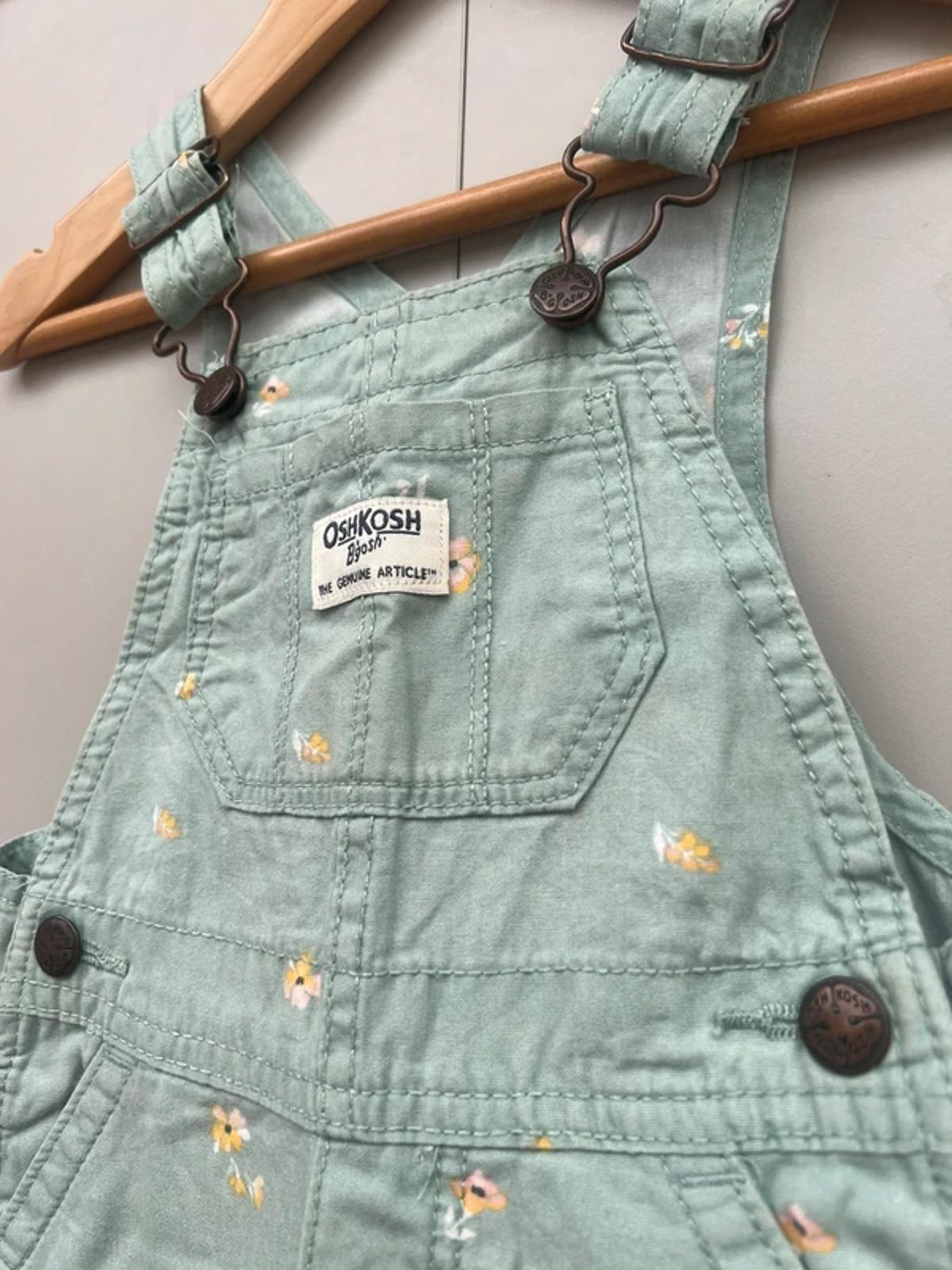 Oshkosh Floral Dungaree Shortalls 18M