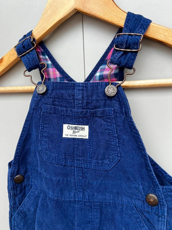Oshkosh Purple Check Corduroy Dungarees 18M