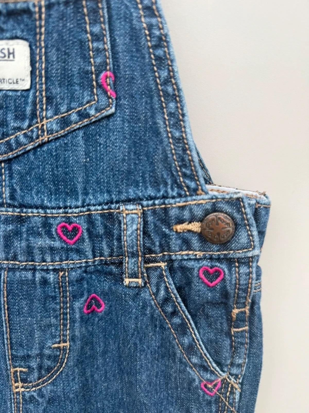 Oshkosh Heart Denim Dungarees 12M