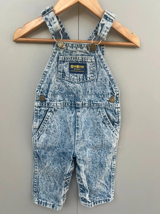 Oshkosh Vintage Acid Wash Dungarees 6/9M