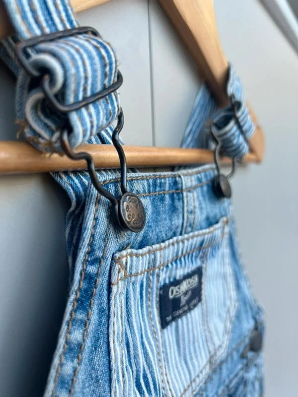 Oshkosh Denim Stripe Shortall Dungarees 6M