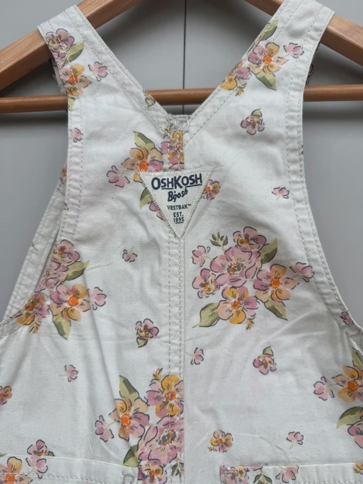 Oshkosh Dungarees Floral Shortalls 18M