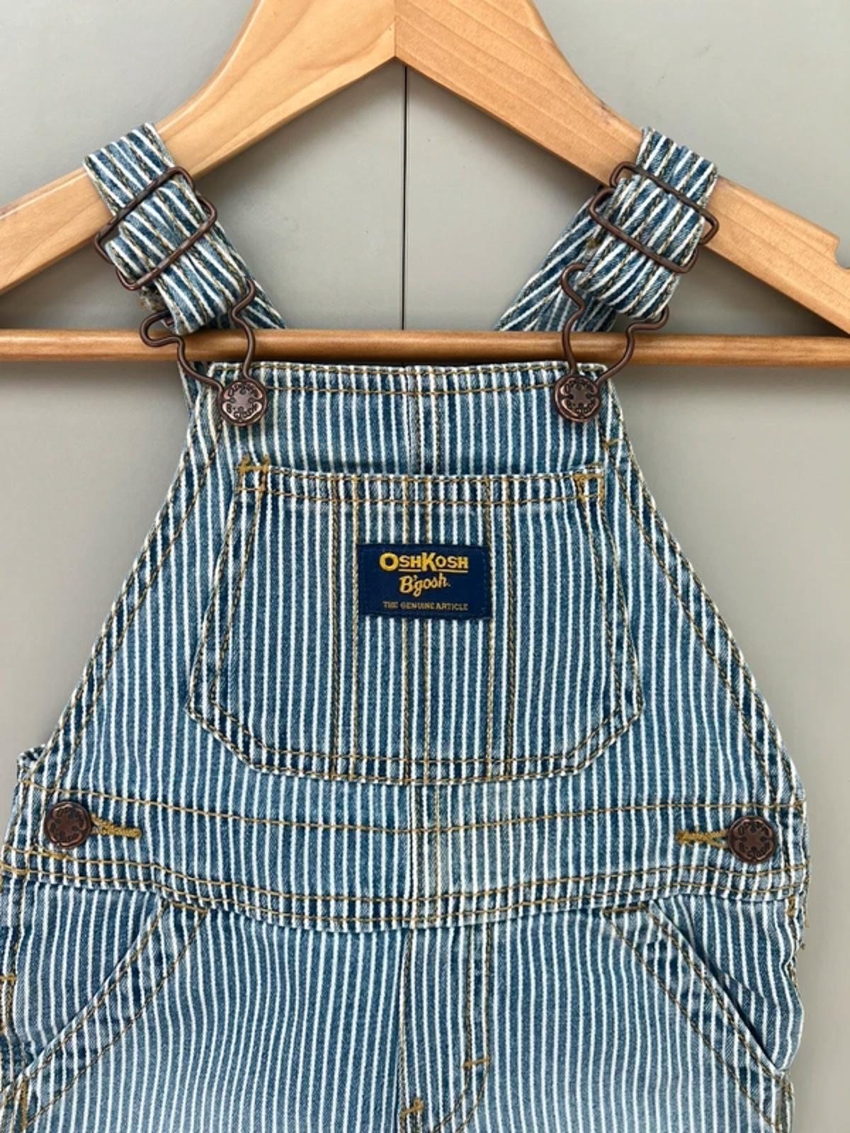 Oshkosh Hickory Shortall Dungarees 12M