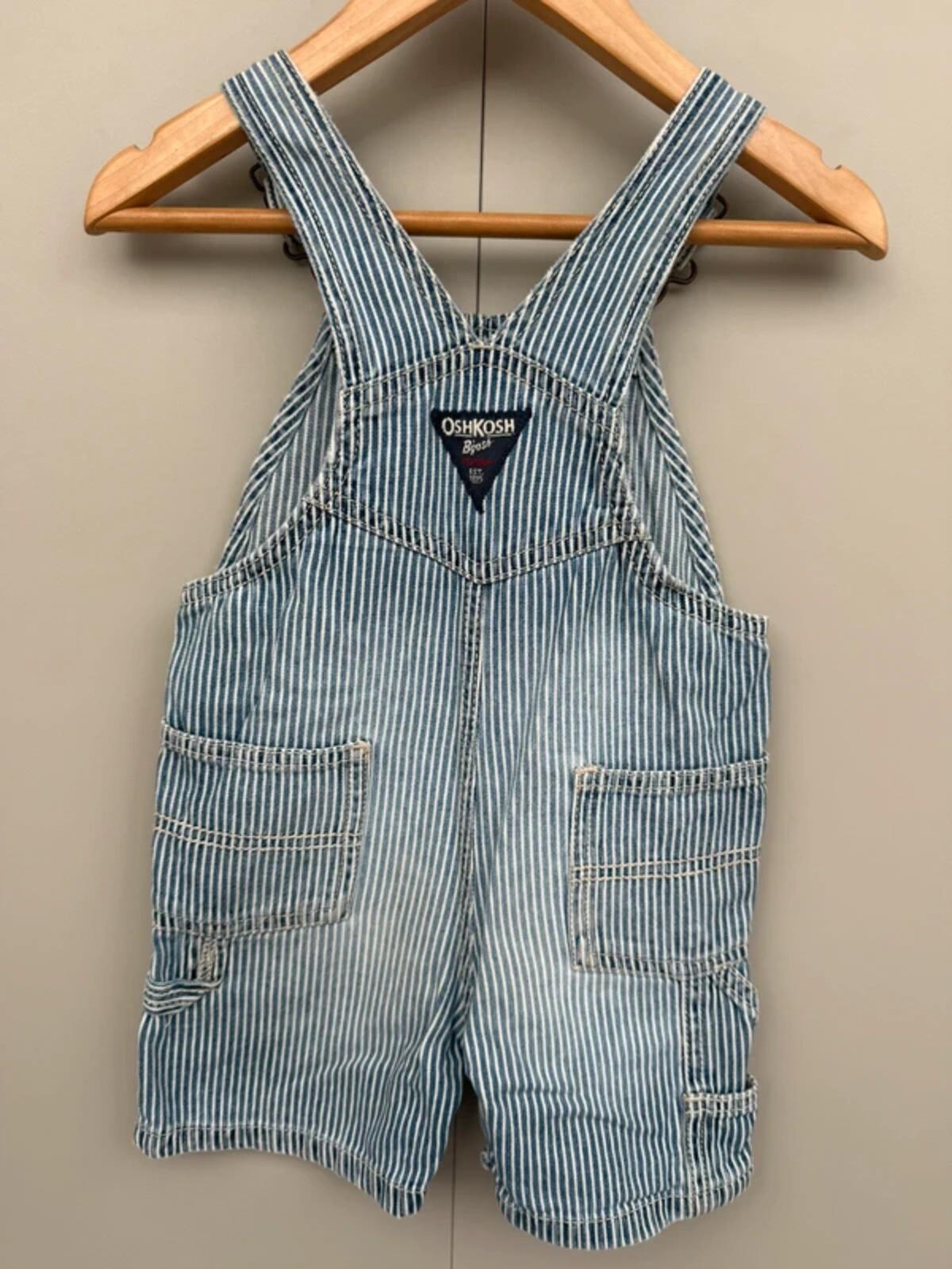 Oshkosh Hickory Shortall Dungarees 18M