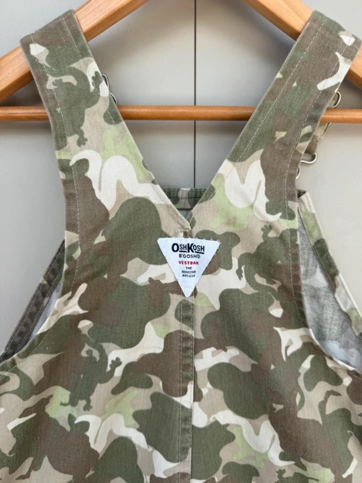 Oshkosh Vintage Camouflage Shortall Dungarees 3T