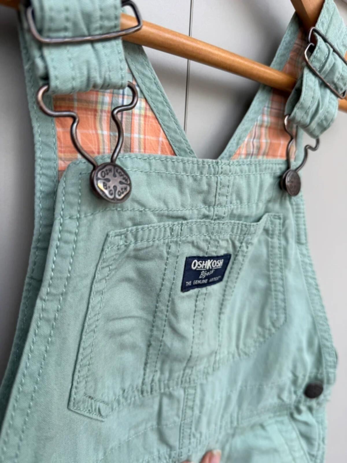 Oshkosh Green Cotton Dungarees 4T