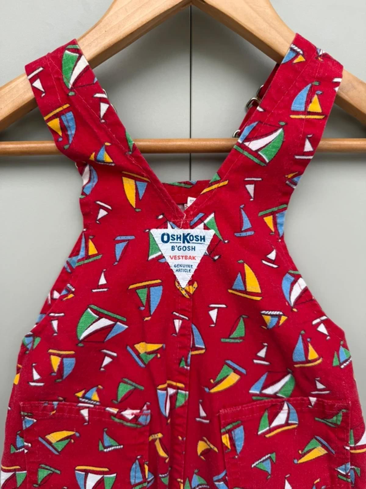 RARE Oshkosh 80S USA Vintage Sail Boat Dungarees 18M