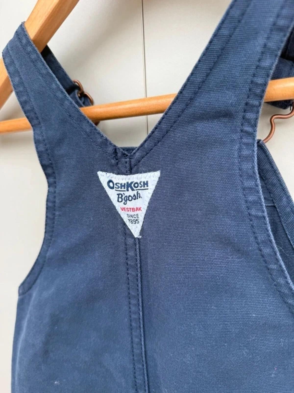 Oshkosh Navy Cotton Shortall Dungarees 9M