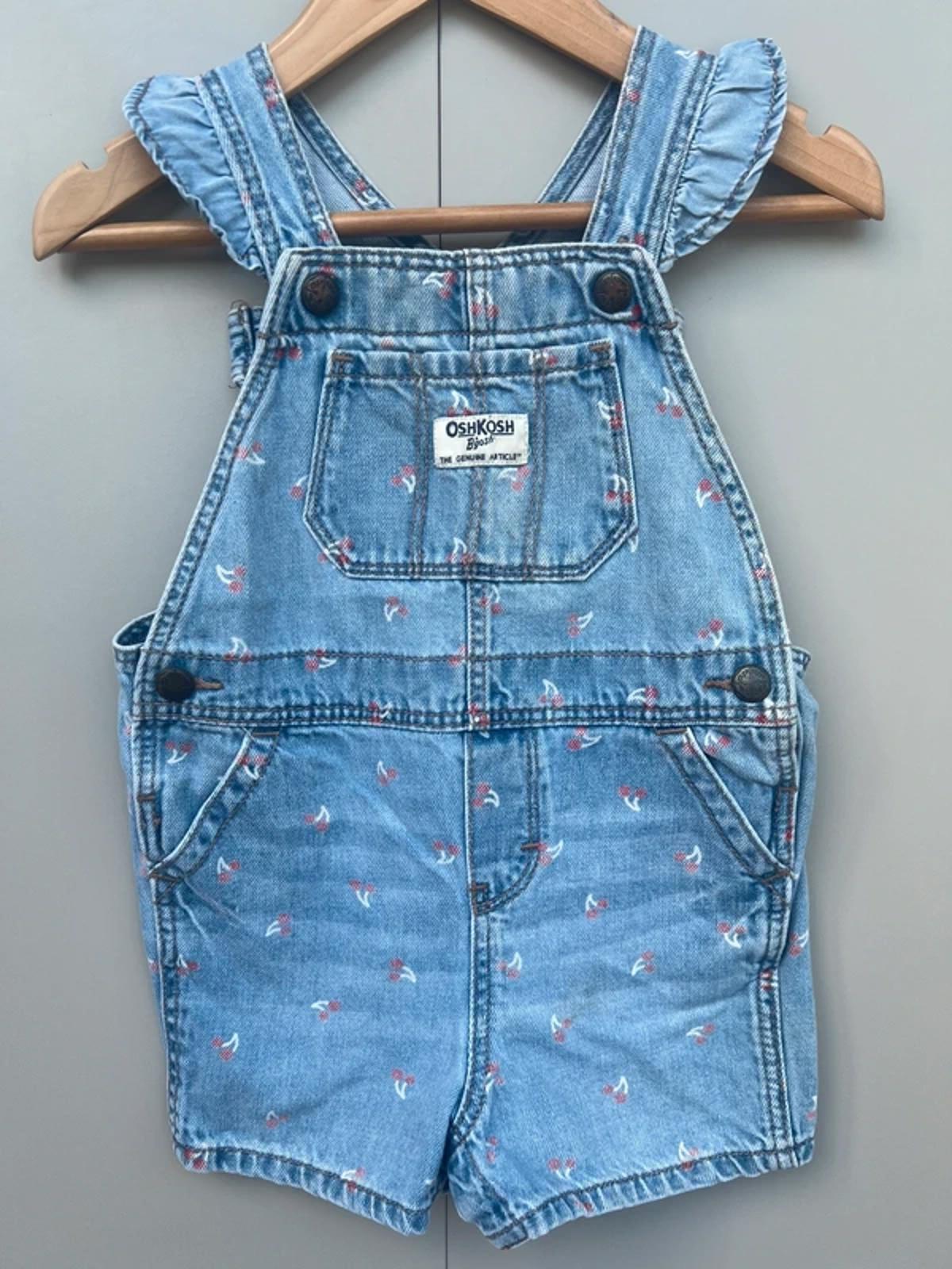 Oshkosh Shortall Dungarees Cherry 24M