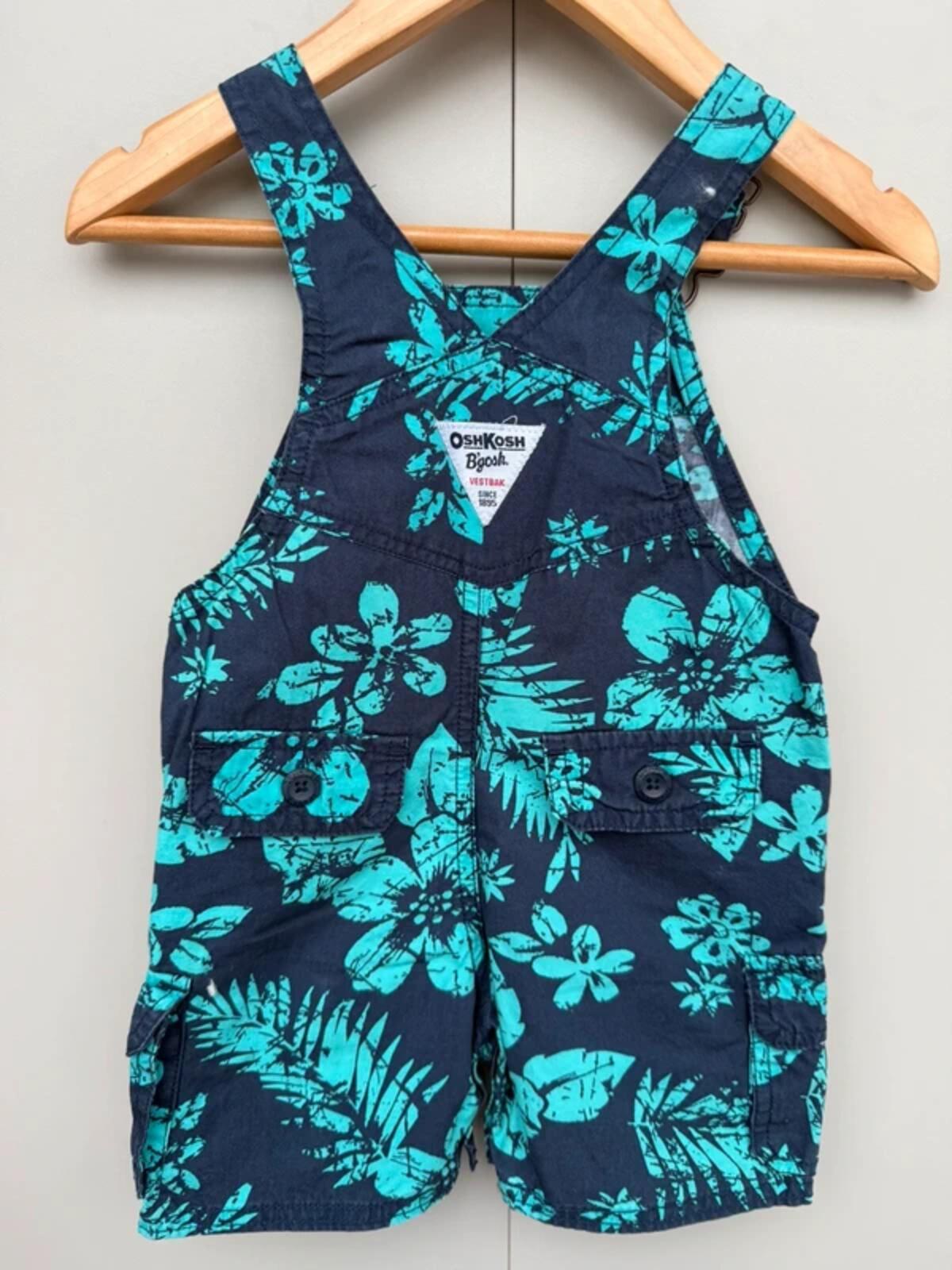 Oshkosh Hawaii Shortall Dungarees 12M
