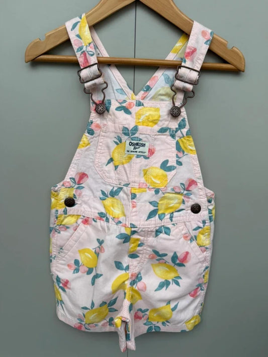 Oshkosh Lemon Pink Dungarees 2T