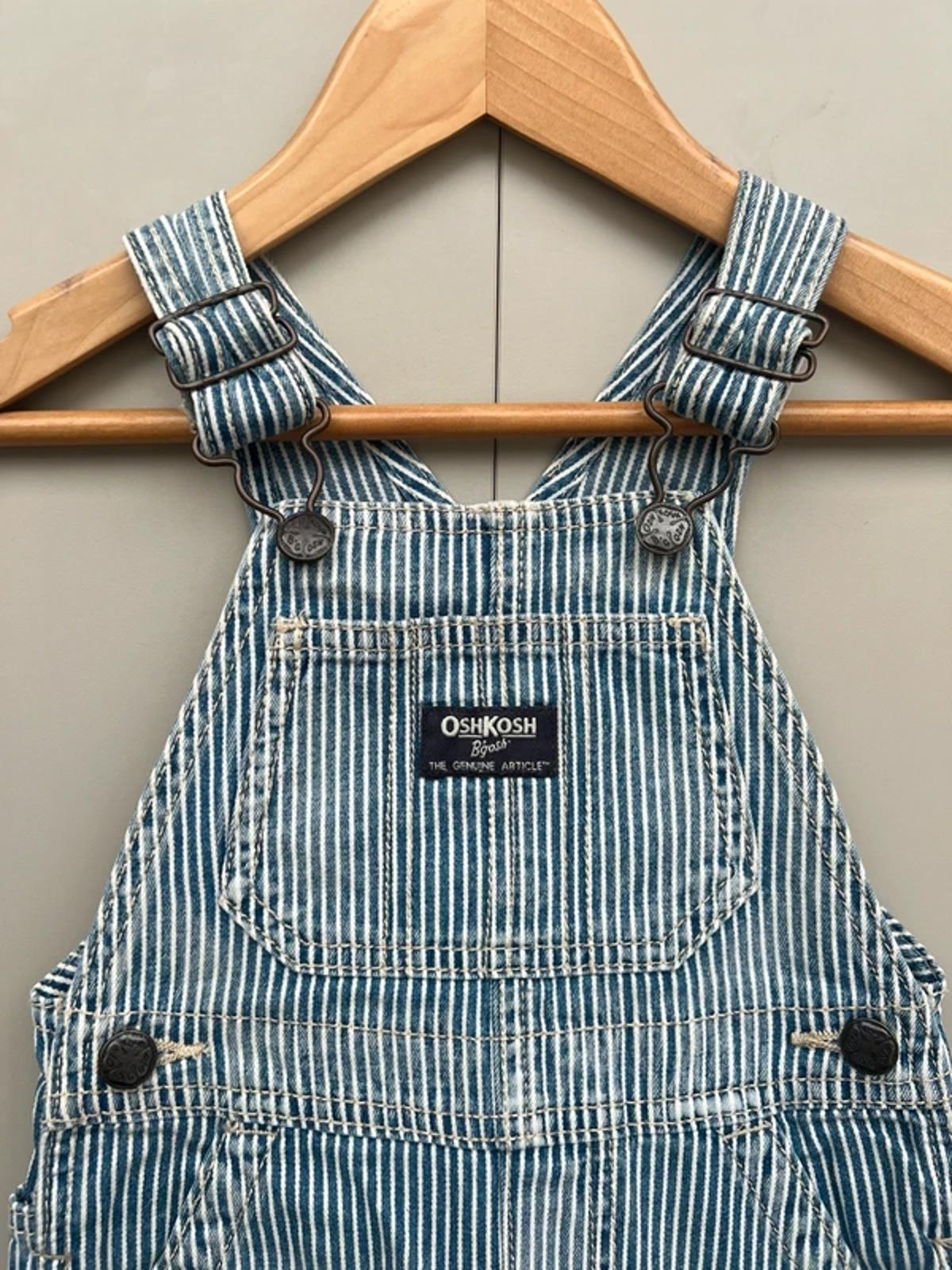 Oshkosh Hickory Shortall Dungarees 12M