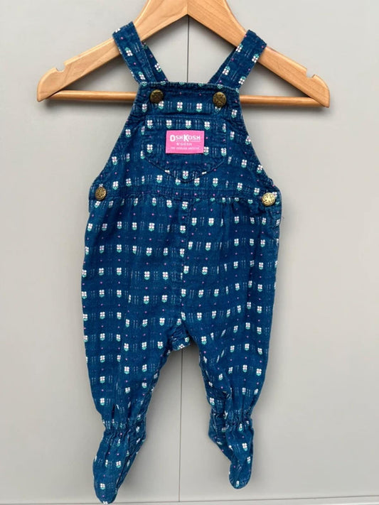 Oshkosh Vintage Floral Dungarees 3/6M