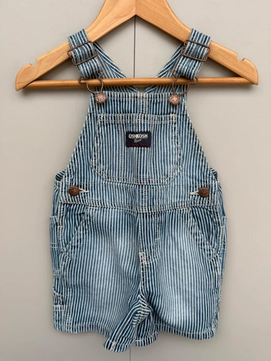 Oshkosh Hickory Shortall Dungarees 9M