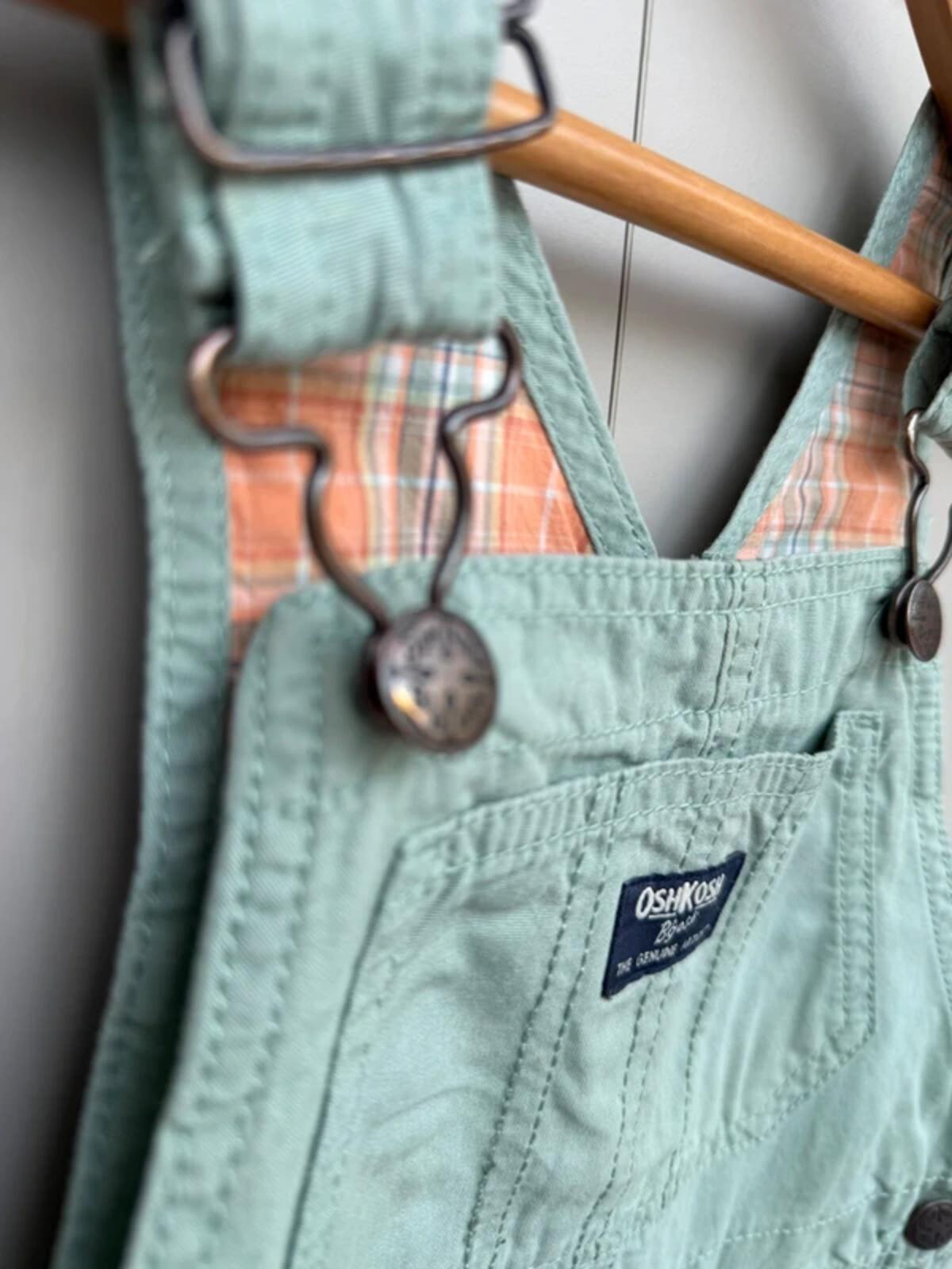 Oshkosh Green Cotton Dungarees 4T