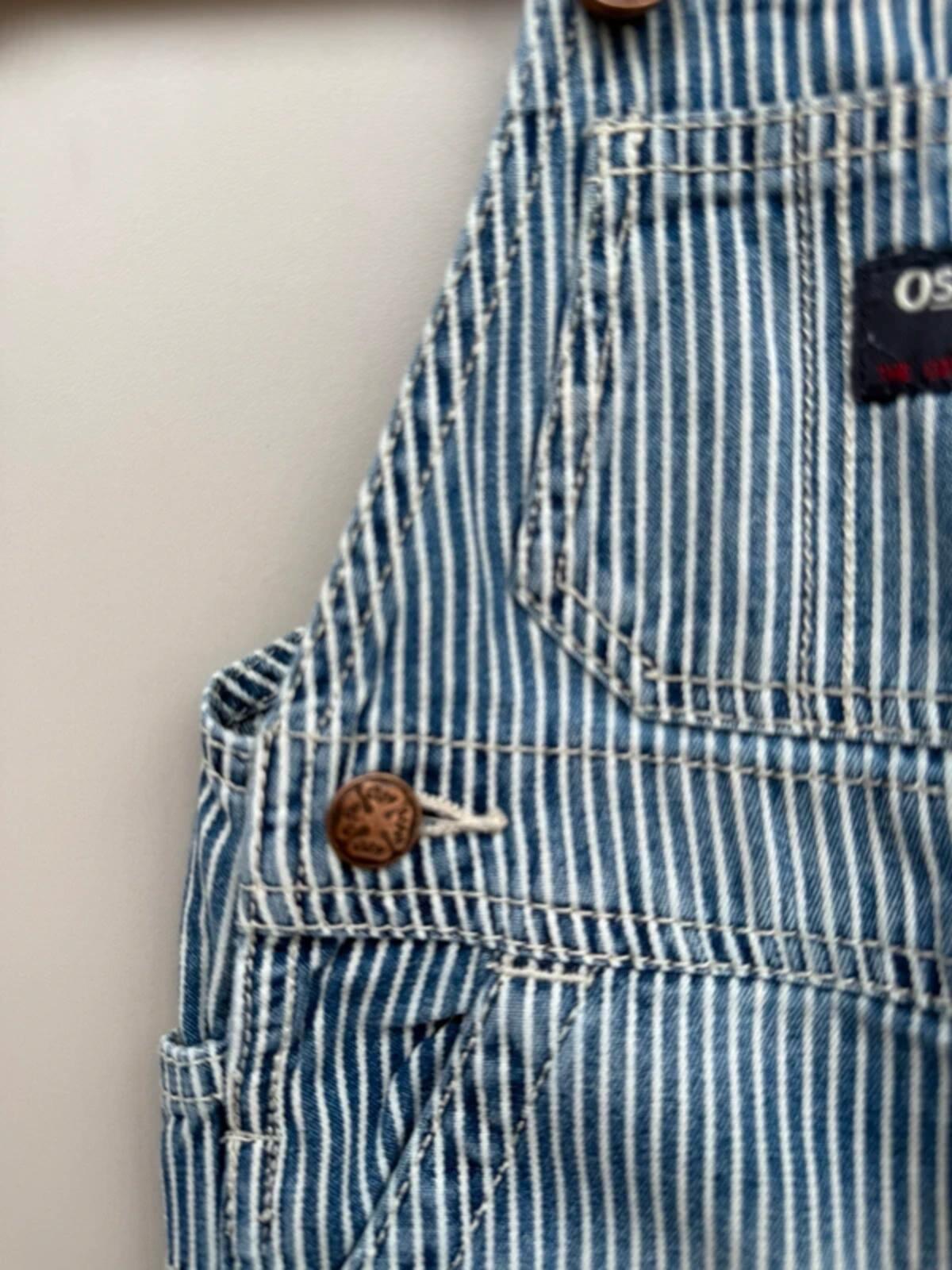 Oshkosh Hickory Shortall Dungarees 9M