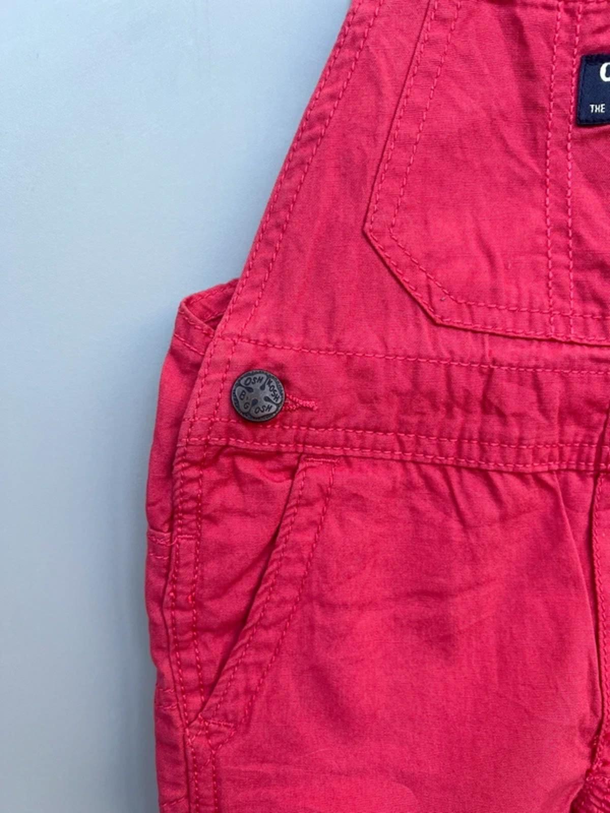 Oshkosh Red Shortall Dungarees 2T