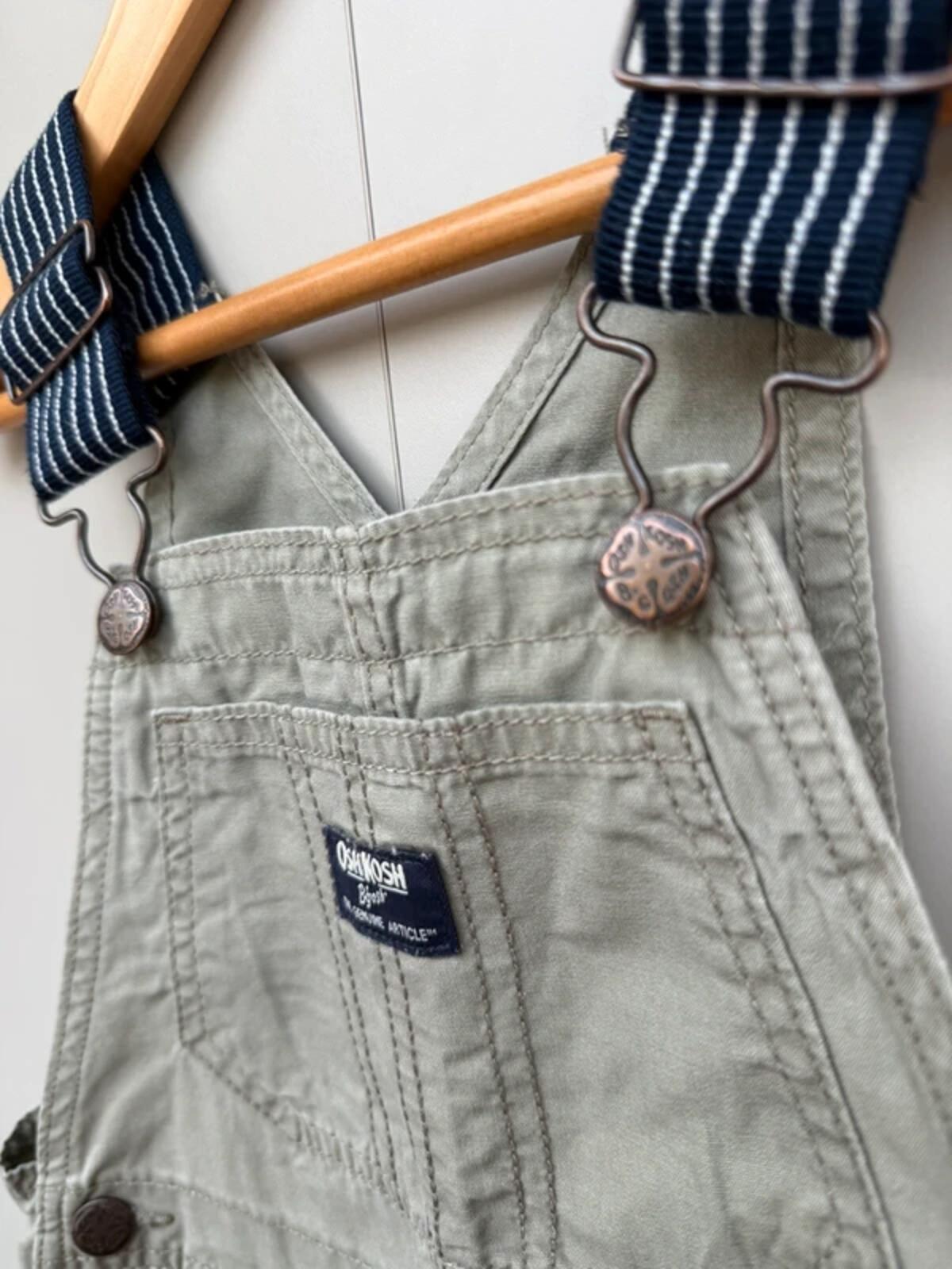 Oshkosh Khaki Shortall Dungarees 4T