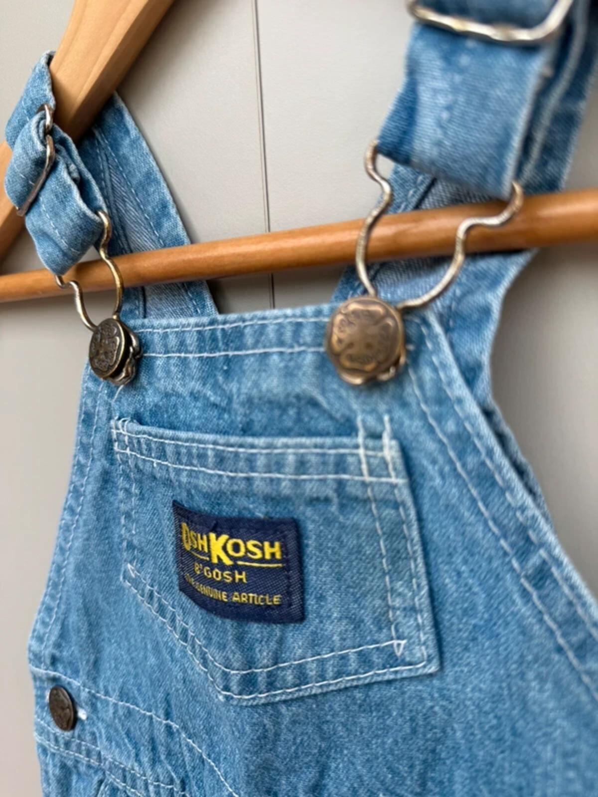Oshkosh Vintage 80s USA Denim Shortalls 6/9M