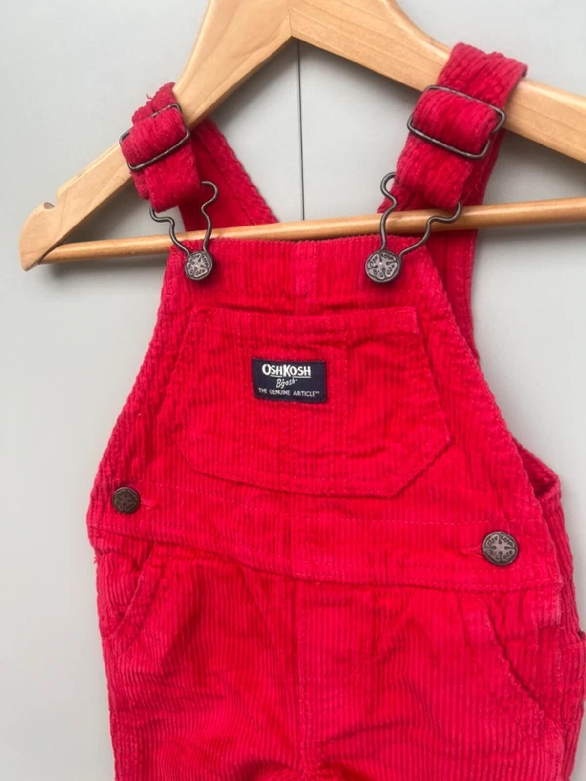 Oshkosh Red Corduroy Dungarees 6M