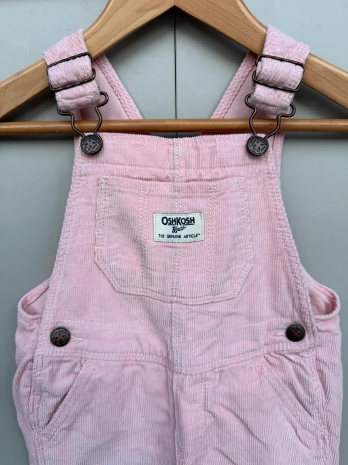 Oshkosh Fine Corduroy Dungarees Dusky Pink 18M
