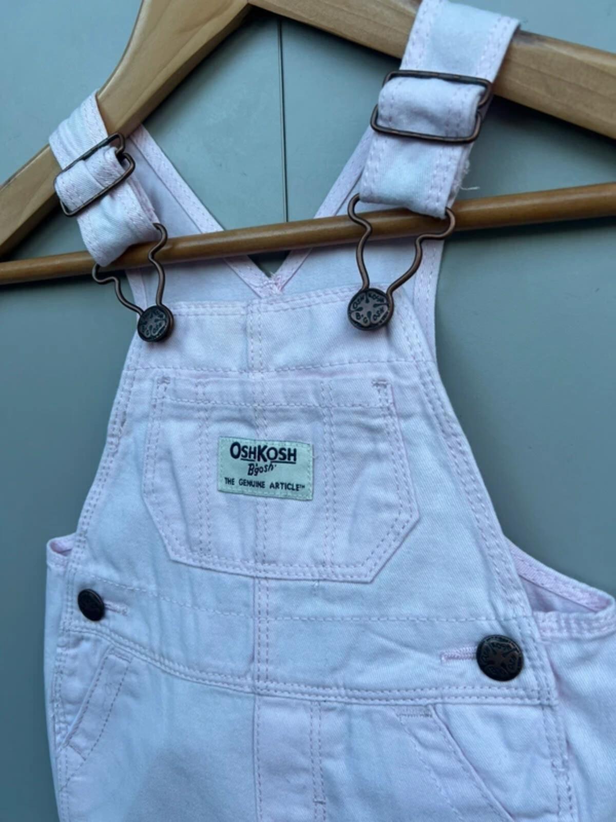 Oshkosh Rose Pink Dungarees 3M