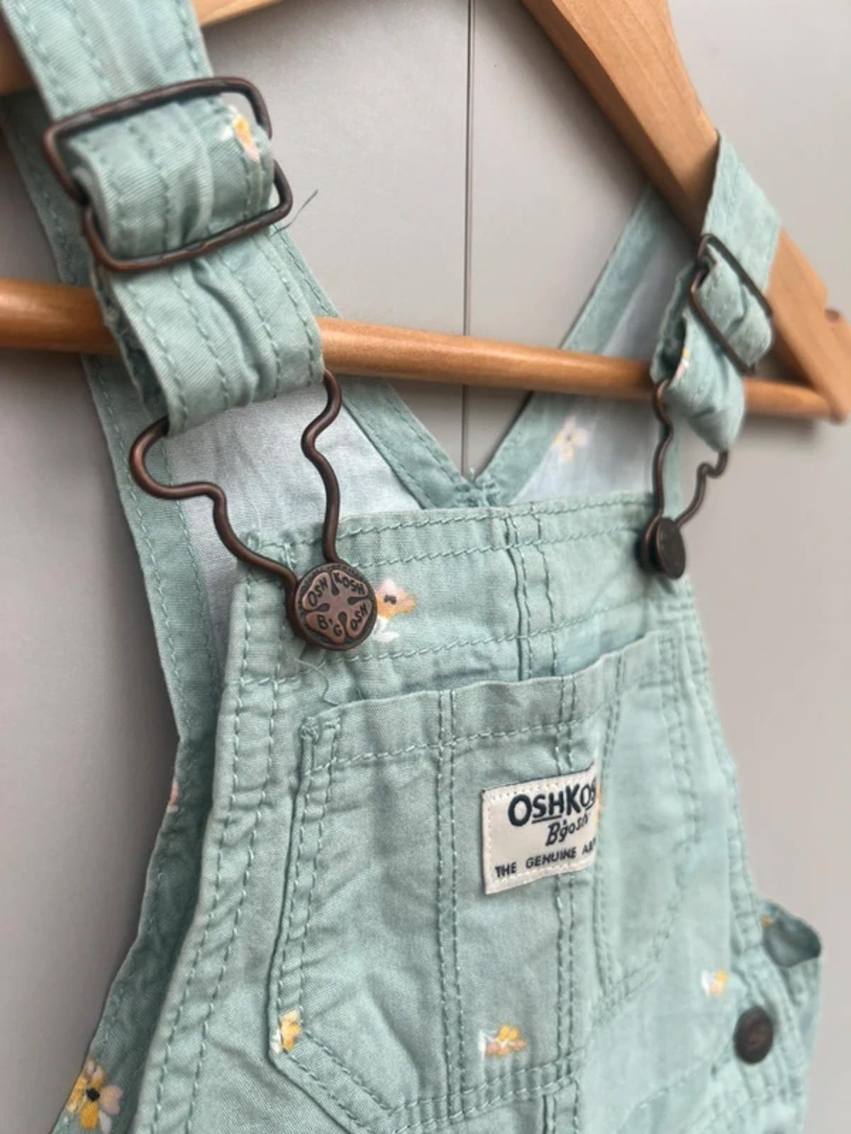 Oshkosh Floral Dungaree Shortalls 18M