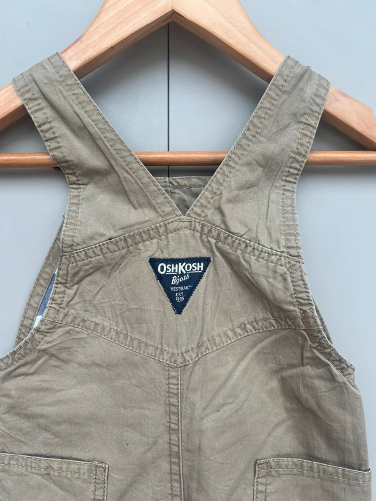 Oshkosh Beige Cargo Dungarees 9-12 M