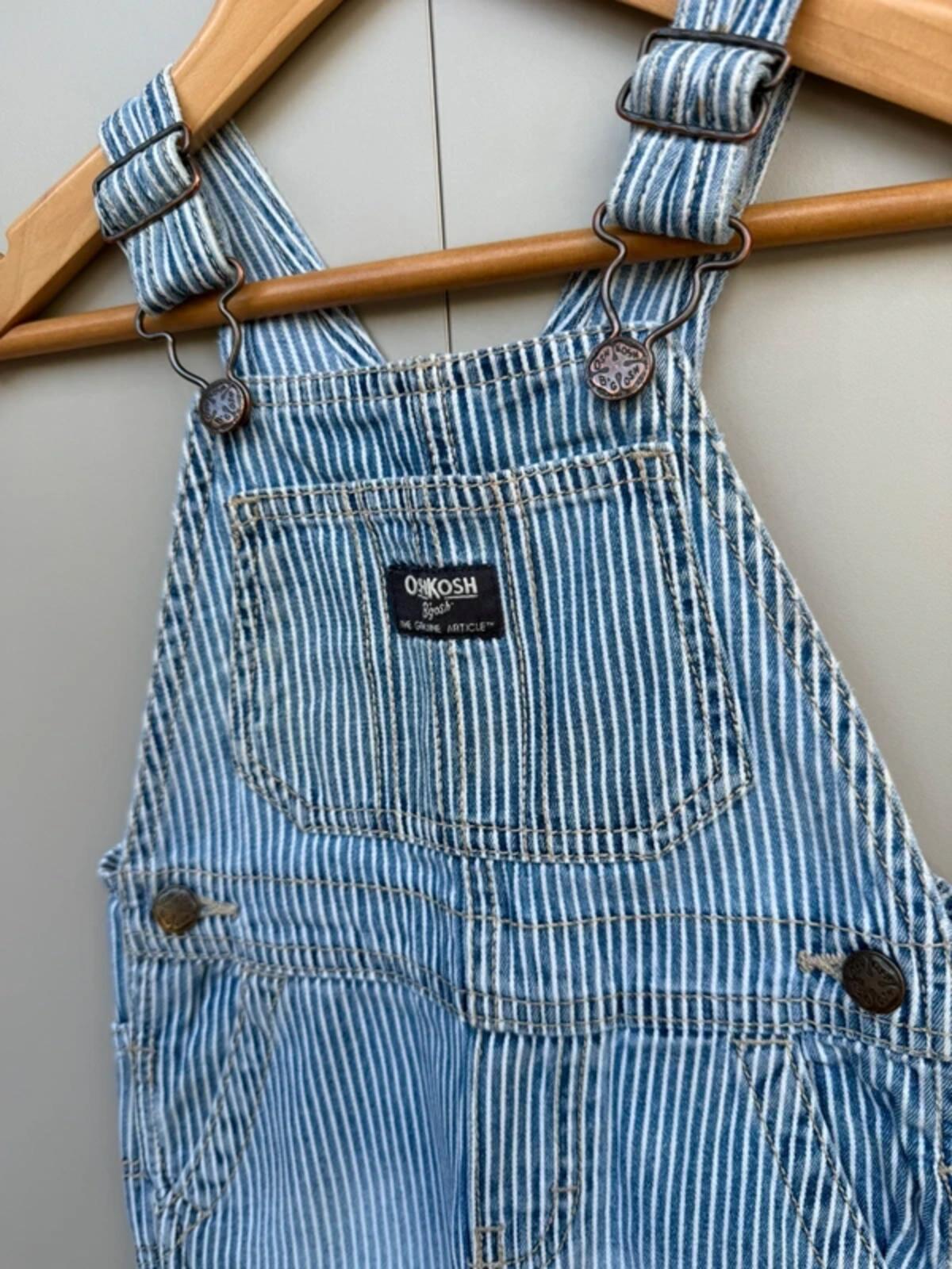 Oshkosh Hickory Shortall Dungarees 18M