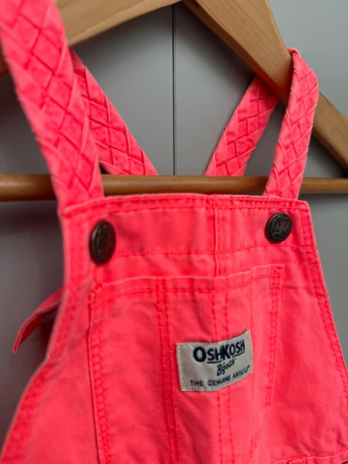 Oshkosh Pink Coral Shortall Dungarees 18M