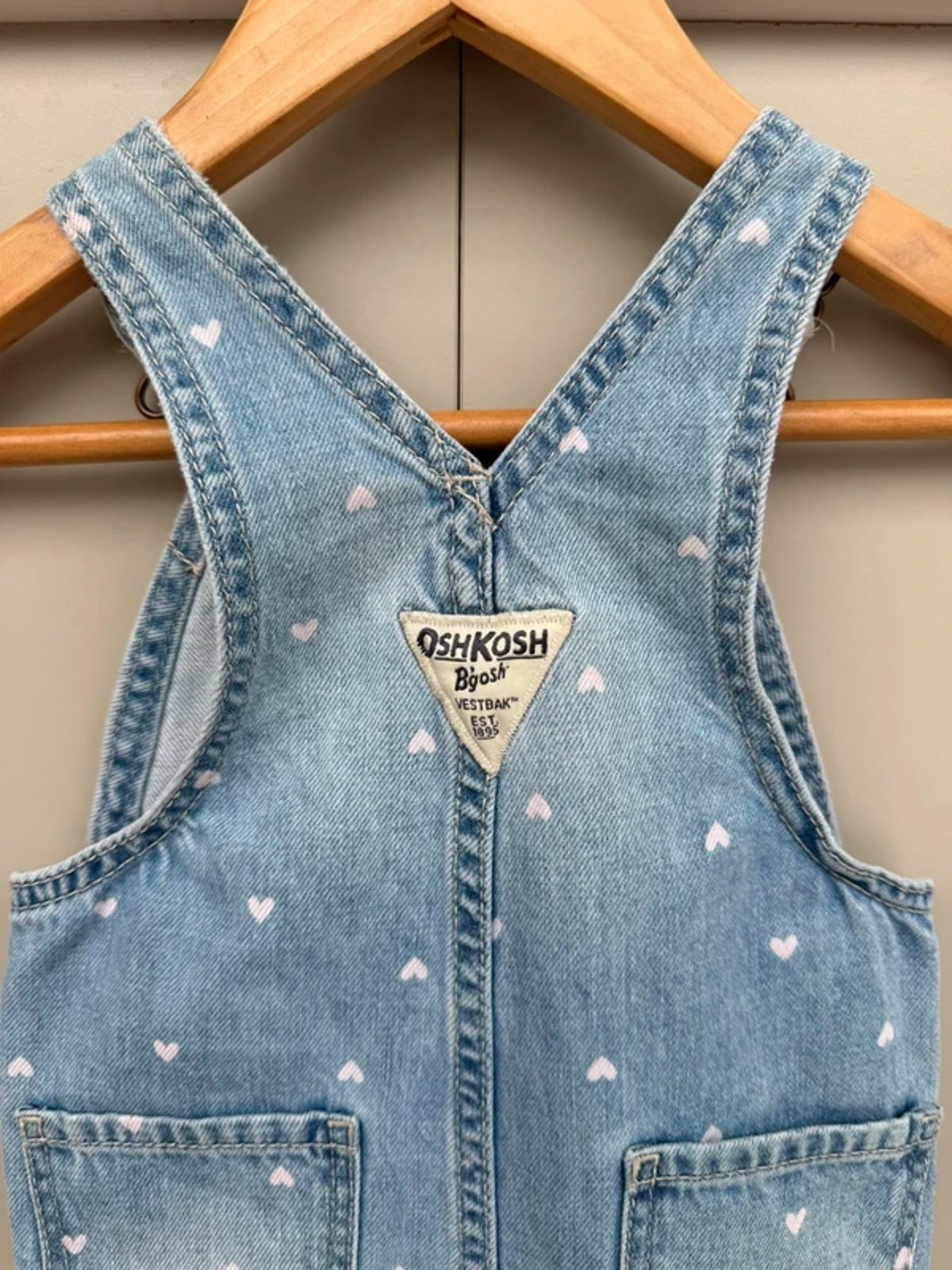 Oshkosh Heart Denim Dungarees 18M