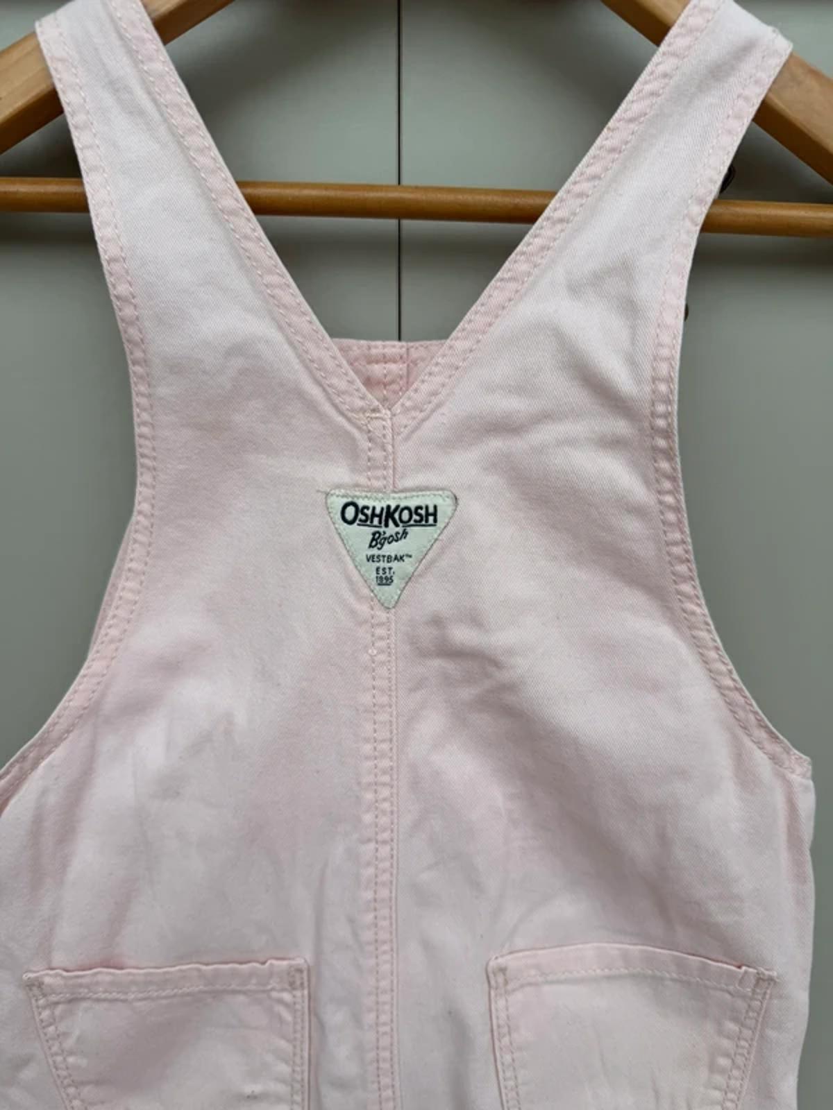 Oshkosh Pink Rose Heart Dungarees 3T