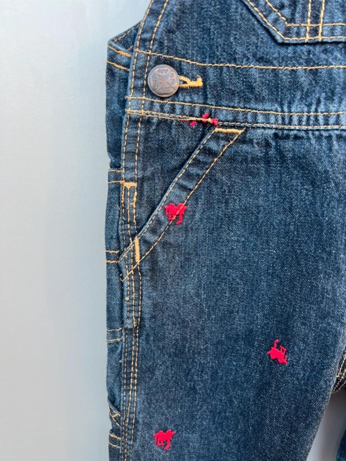 Oshkosh Denim Train Dungarees 9M