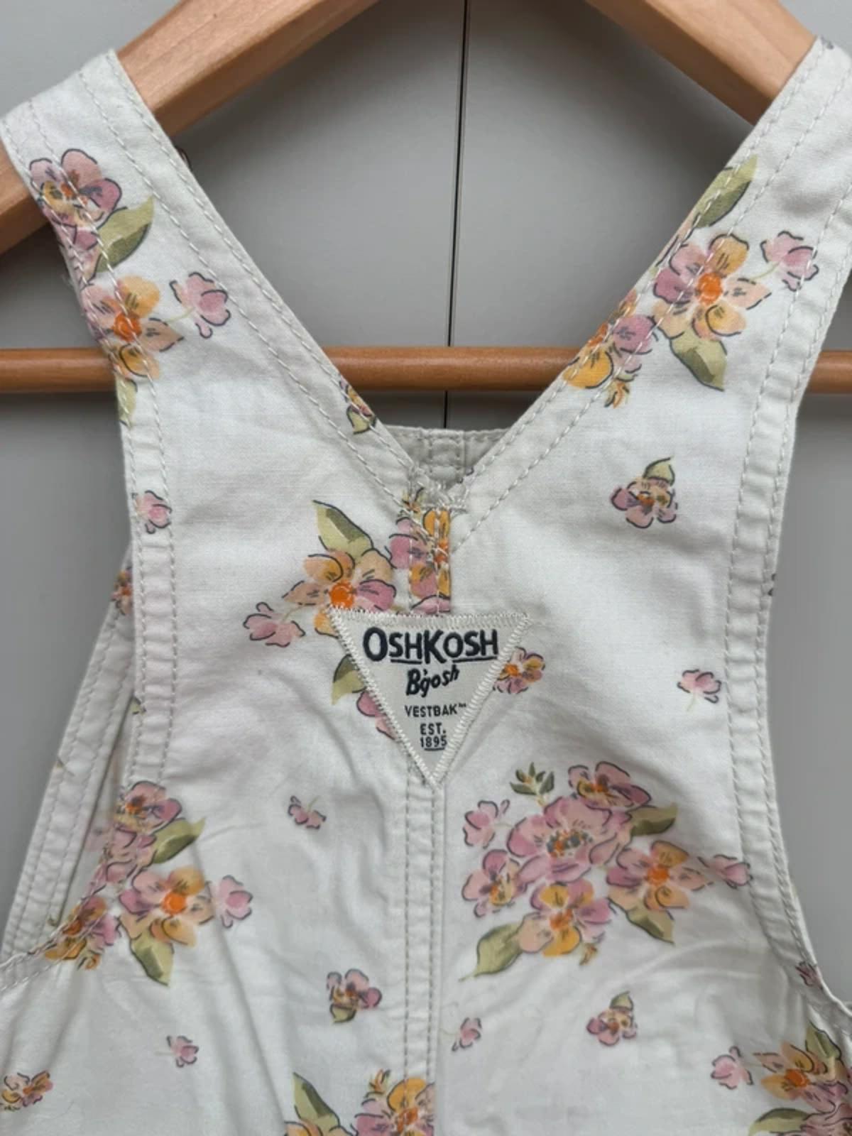 Oshkosh Dungarees Floral Shortalls 18M