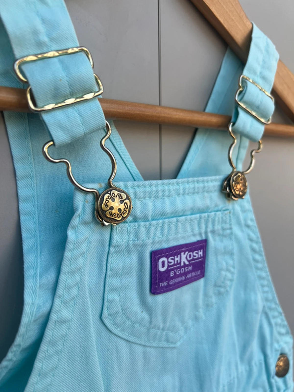 Oshkosh Vintage Turquoise Dungarees 24M