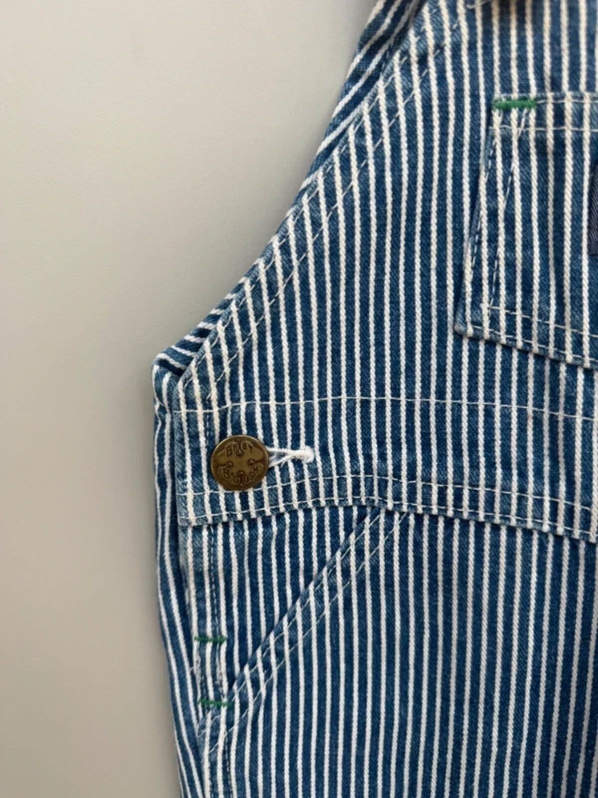 Oshkosh 80s Vintage Hickory Shortall Dungarees 12M