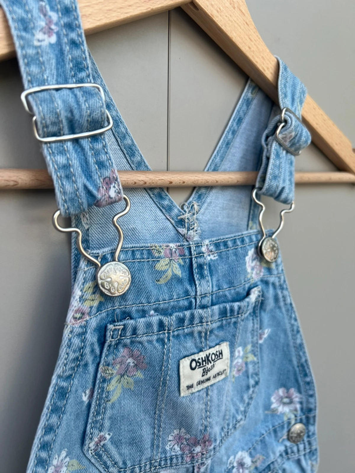 Oshkosh Floral Denim Shortalls 2T