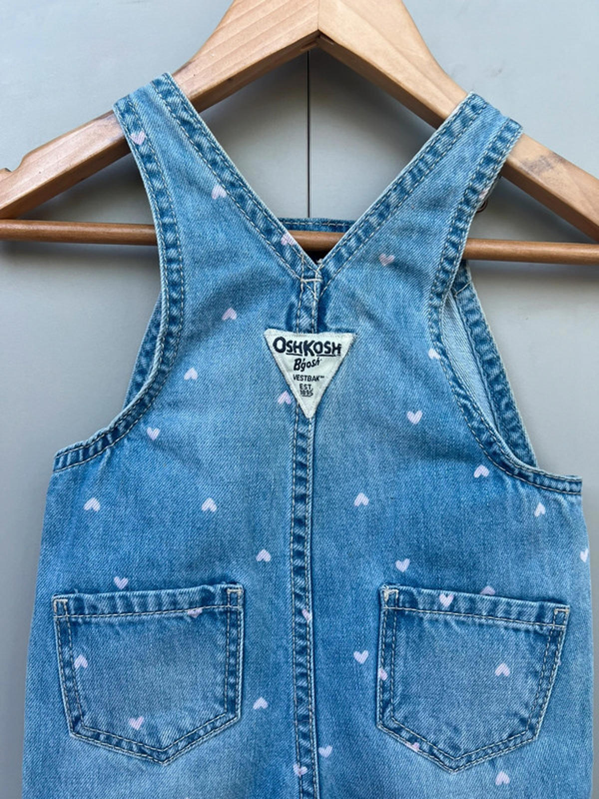 Oshkosh Heart Denim Dungarees 9M
