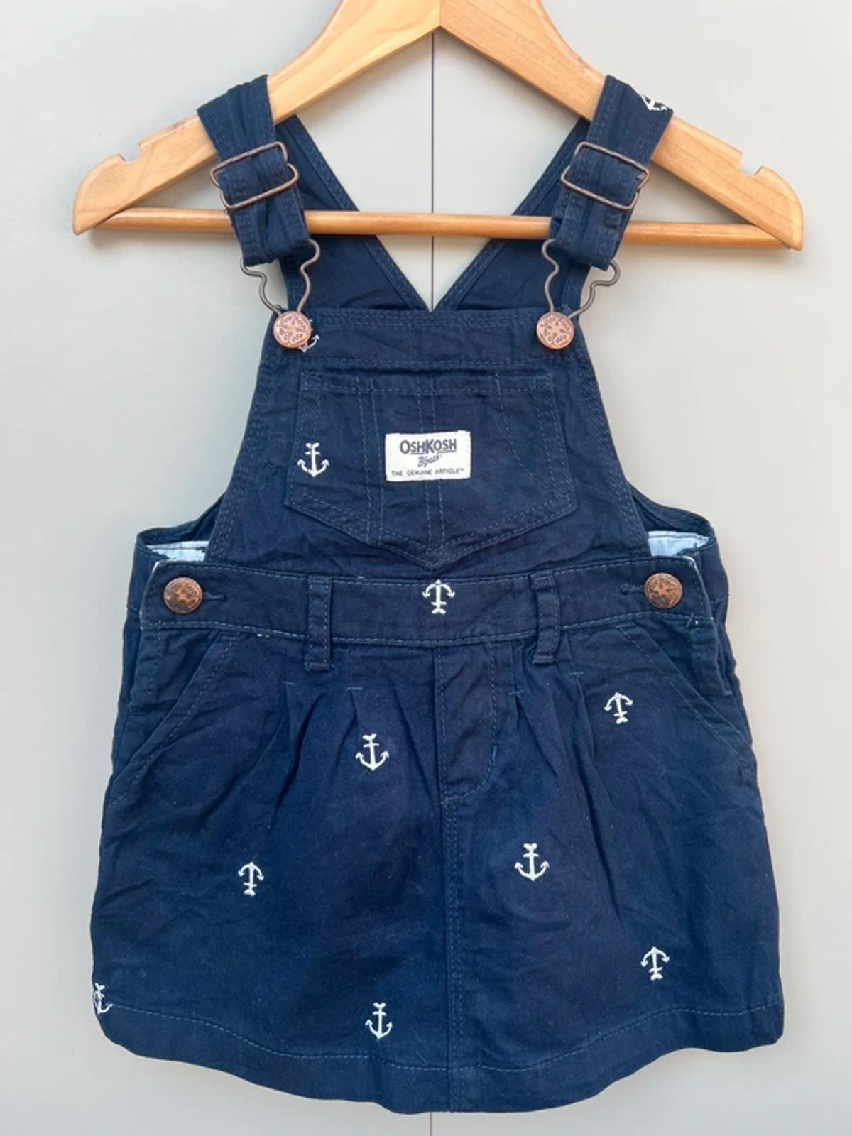 Oshkosh Anchor Navy Dungaree Dress 2T