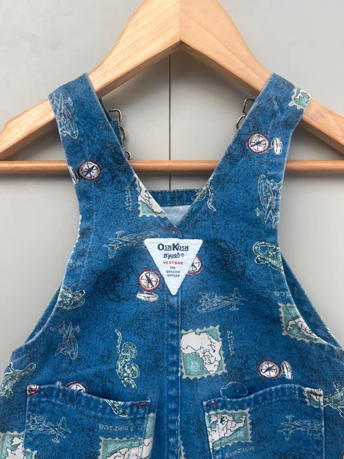 RARE Oshkosh Vintage Compass Dungarees 12M
