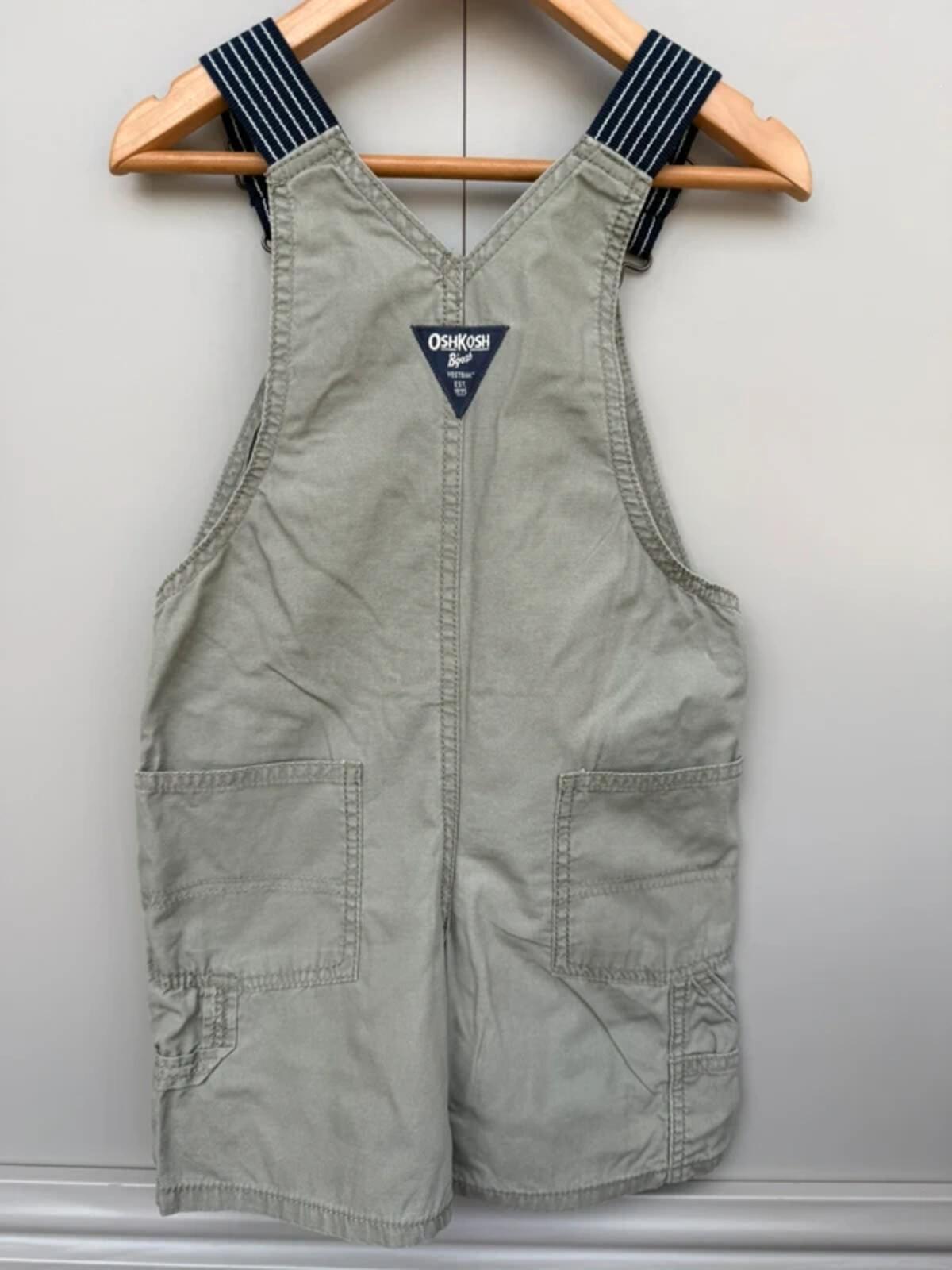 Oshkosh Khaki Shortall Dungarees 4T