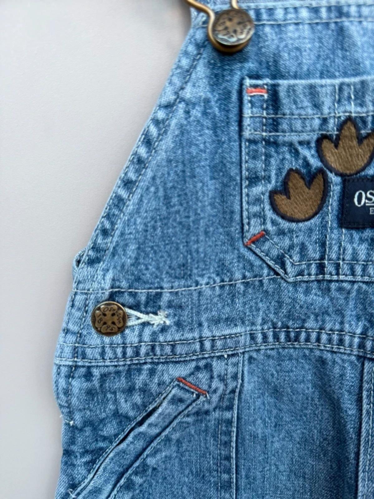 Oshkosh Vintage Dinosaur Dungarees 3-6M