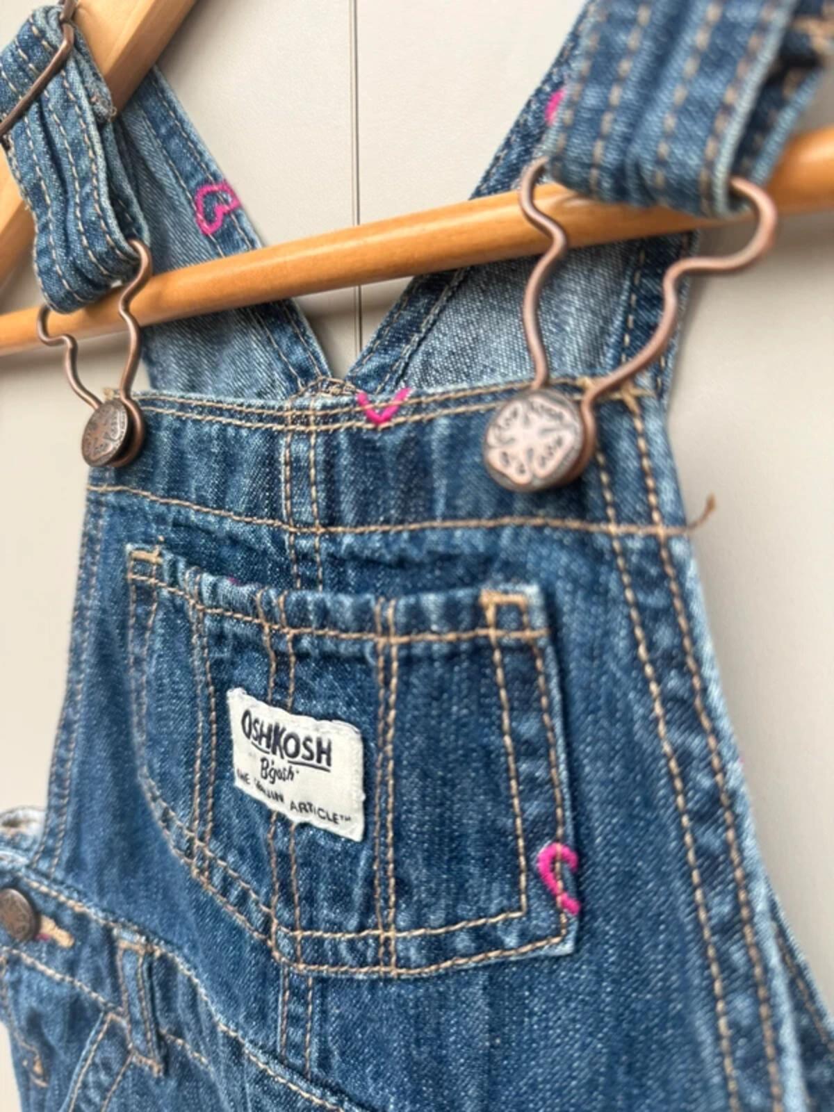 Oshkosh Heart Denim Dungarees 12M