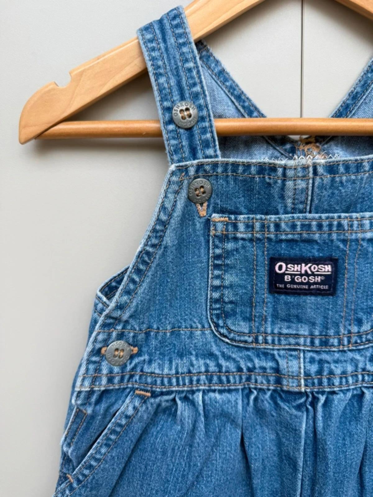 Oshkosh Vintage Denim Bubble Dungarees 12M
