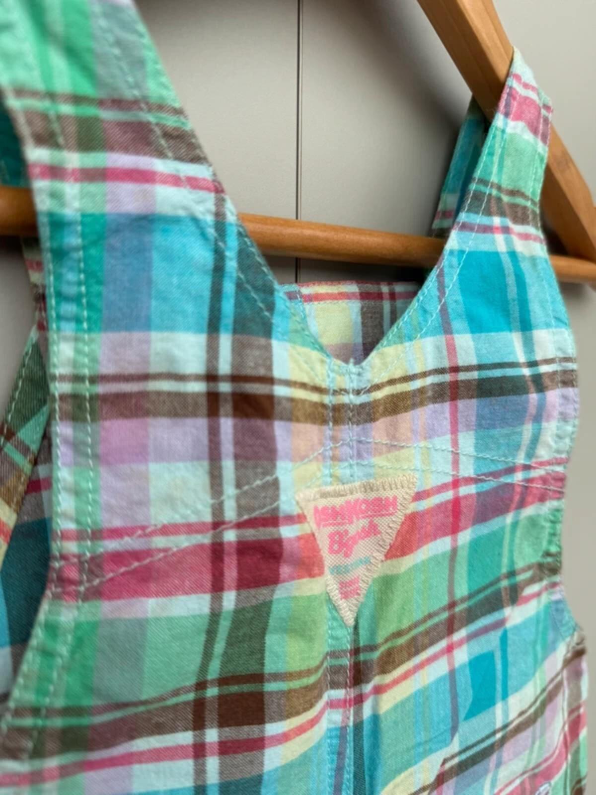 Oshkosh Vintage Check Shortall Dungarees 24M