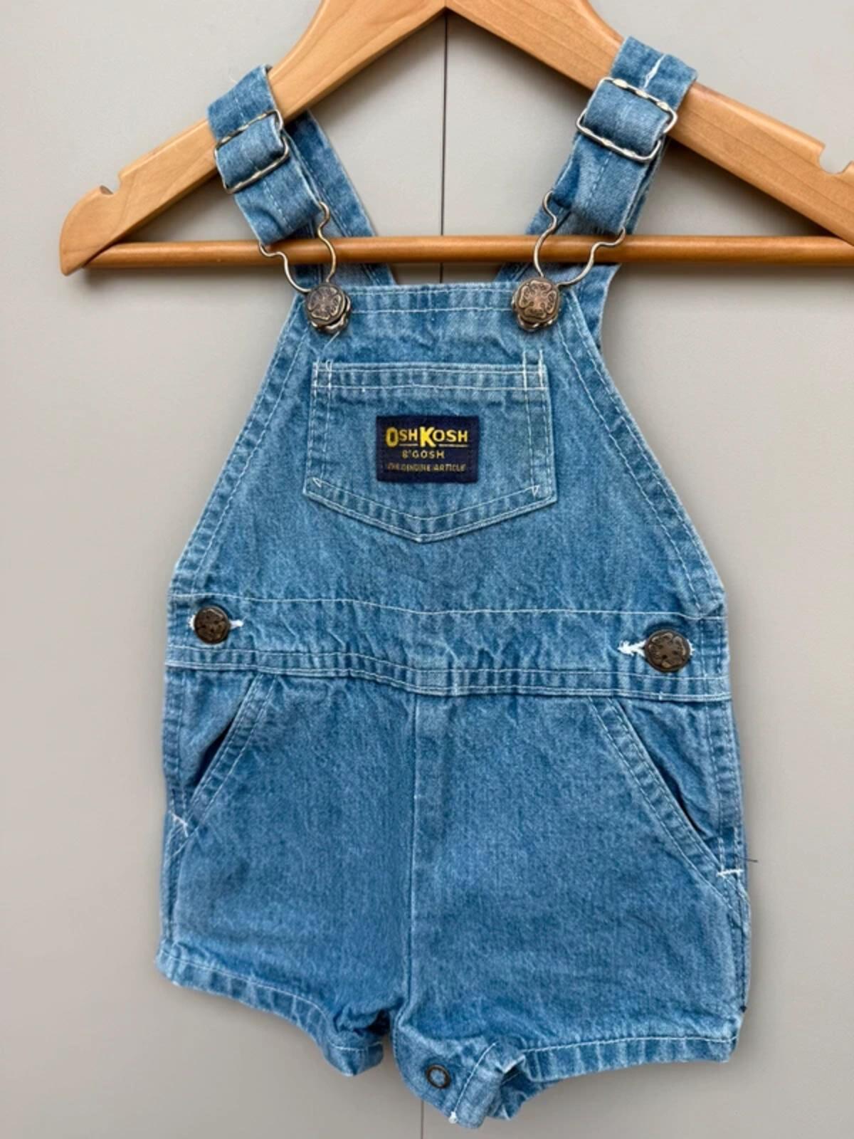 Oshkosh Vintage 80s USA Denim Shortalls 6/9M