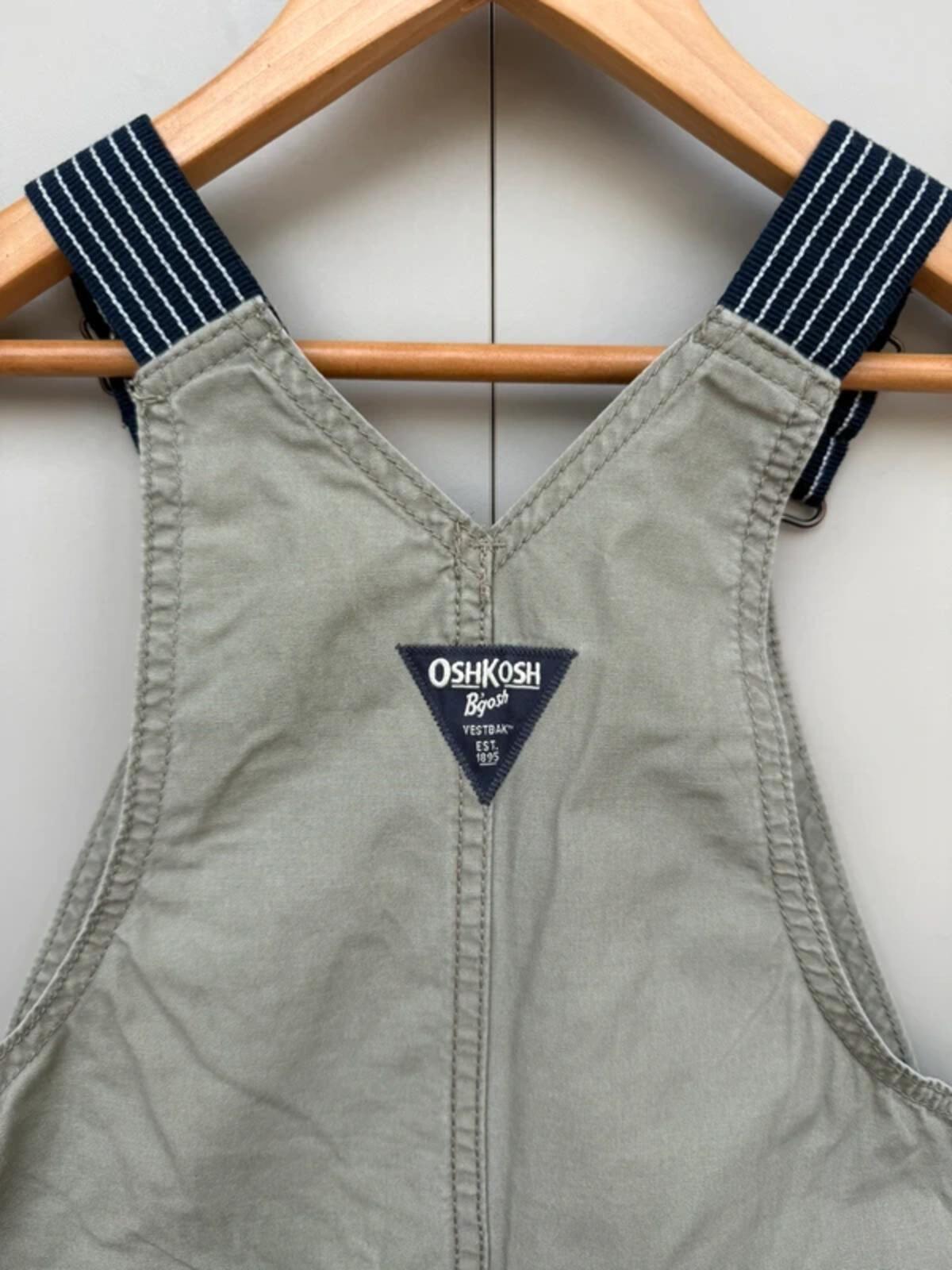 Oshkosh Khaki Shortall Dungarees 4T