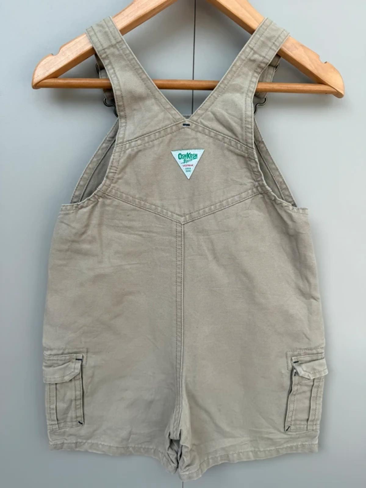Oshkosh Vintage Taupe Shortall Dungarees 18M