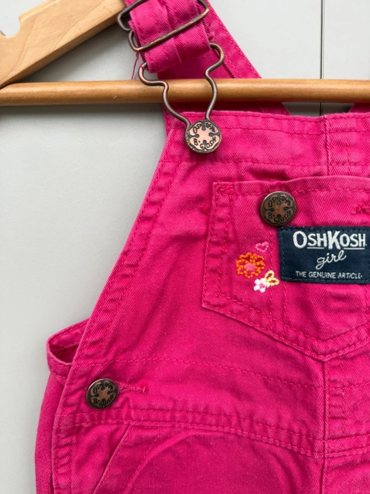 Oshkosh Pink Embroidered Dubgarees 6M