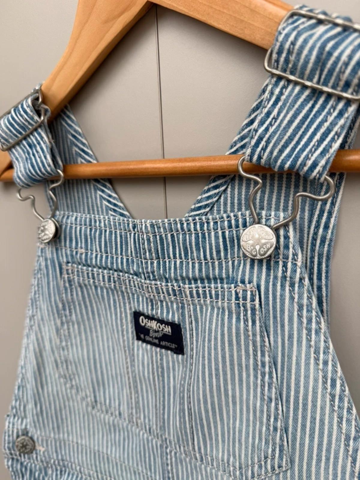 Oshkosh Washed Hickory Dungaree Shortalls 5T